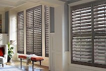 Plantation shutters in the living room