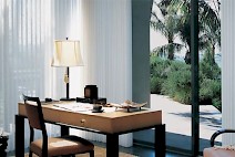 Vertical blinds in an office Vertical blinds in an office