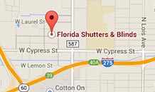 Florida Shutters and Blinds Map Image